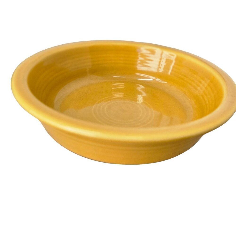 HLC Fiesta USA Daffodil Yellow Ceramic 7" Cereal Bowl Ring Pattern Vintage